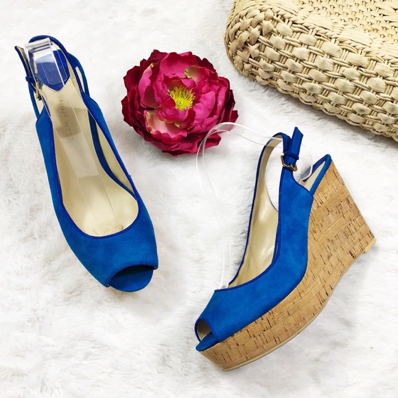 royal blue wedges